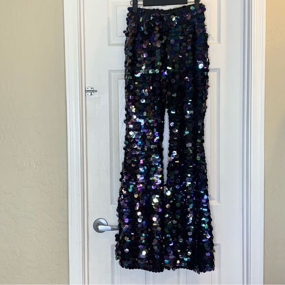 Dolls Kill Pants - Current Mood by Dolls Kill Lights of Lust Flare Pants Size Small